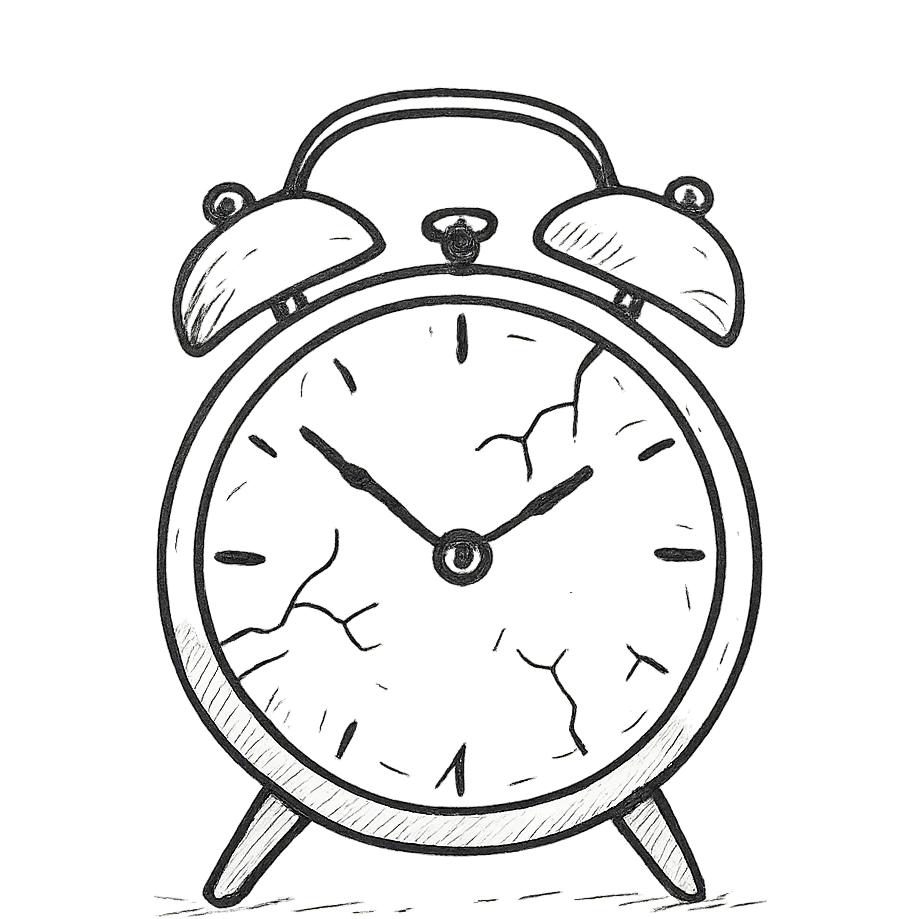 clock with aging marks emoji