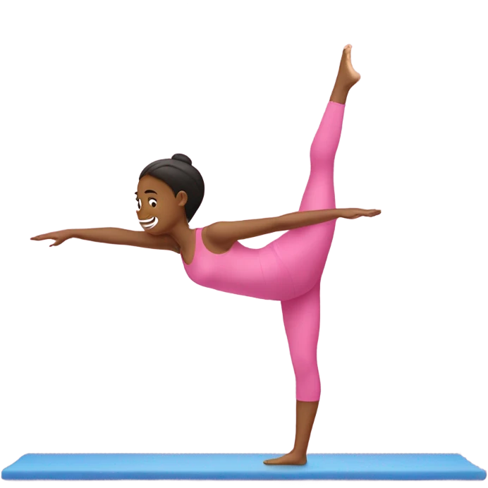 pink pilates girl emoji
