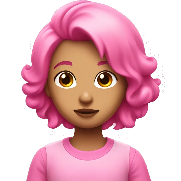 Pink riborn with heart emoji
