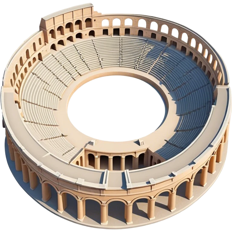 Realistic Pula Arena Landmark Emoji, featuring the grand Roman amphitheater with its large stone arches and well-preserved outer walls. emoji