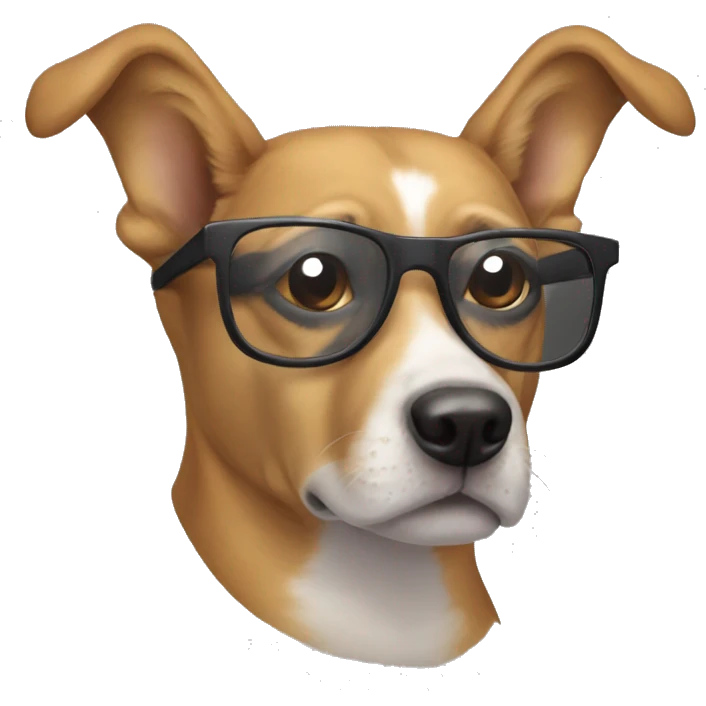 Perro con gafas  emoji