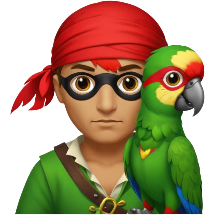 pirate and parrot emoji