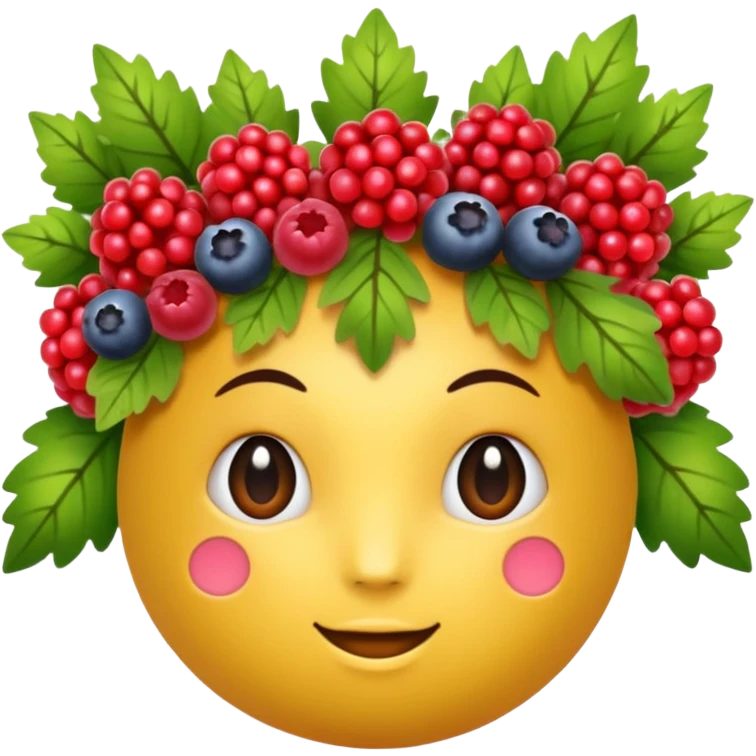 berry crown made of mixed forest fruits emoji