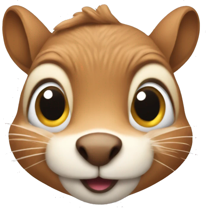 a squirrel with very inflated cheeks  emoji