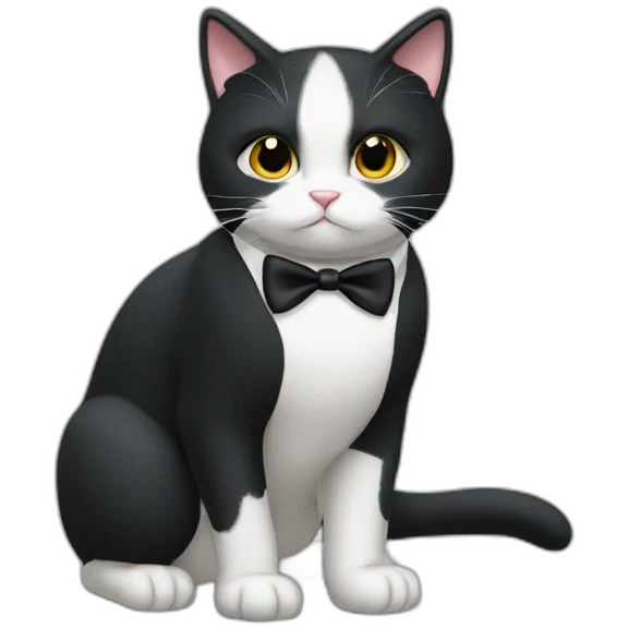 tuxedo cat wearing tuxdo emoji
