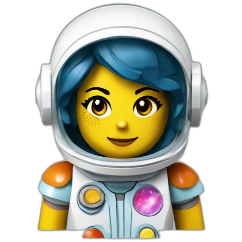 Lego space girl emoji