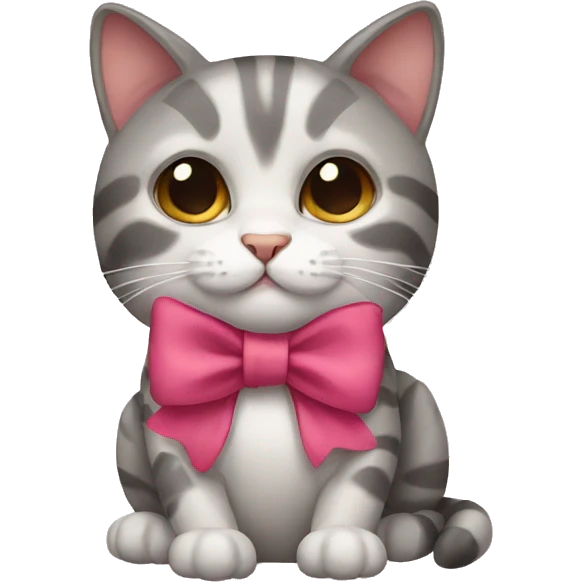 Cat with bow emoji