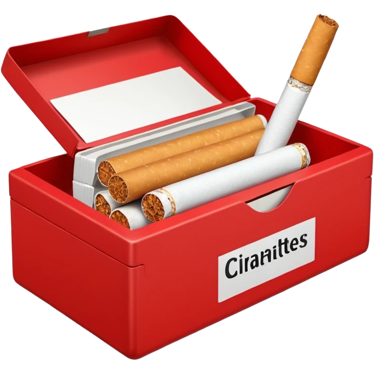 red box of cigarettes  emoji