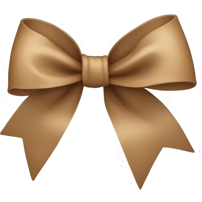Light brown Christmas bow emoji