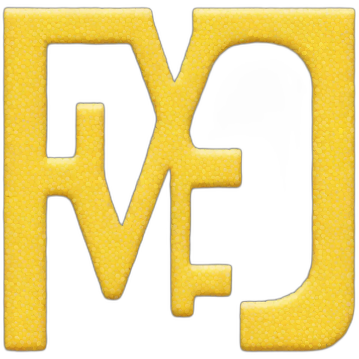 P letter with a yellow pixel at its right emoji