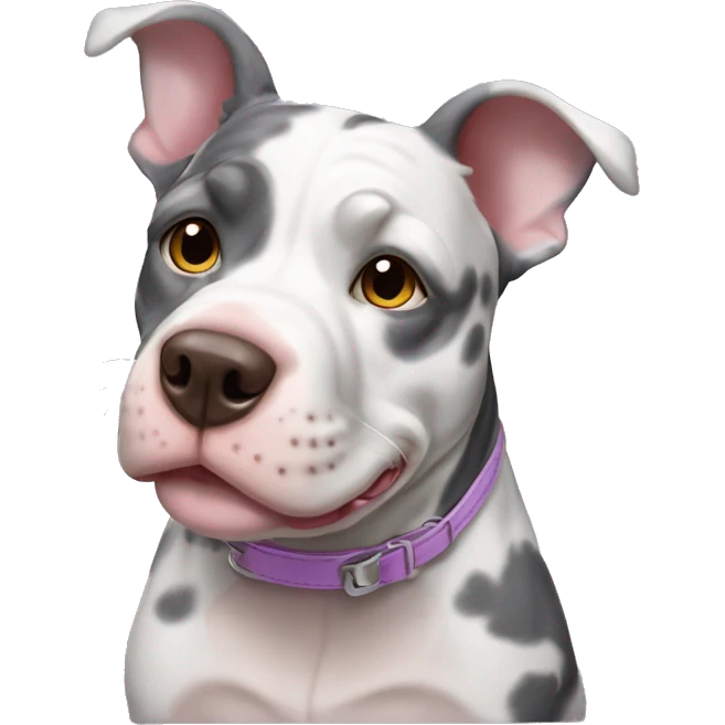 Lilac tri Merle pocket bully emoji