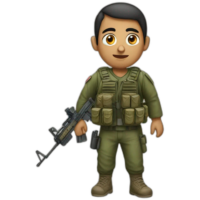 Palestinian in war emoji