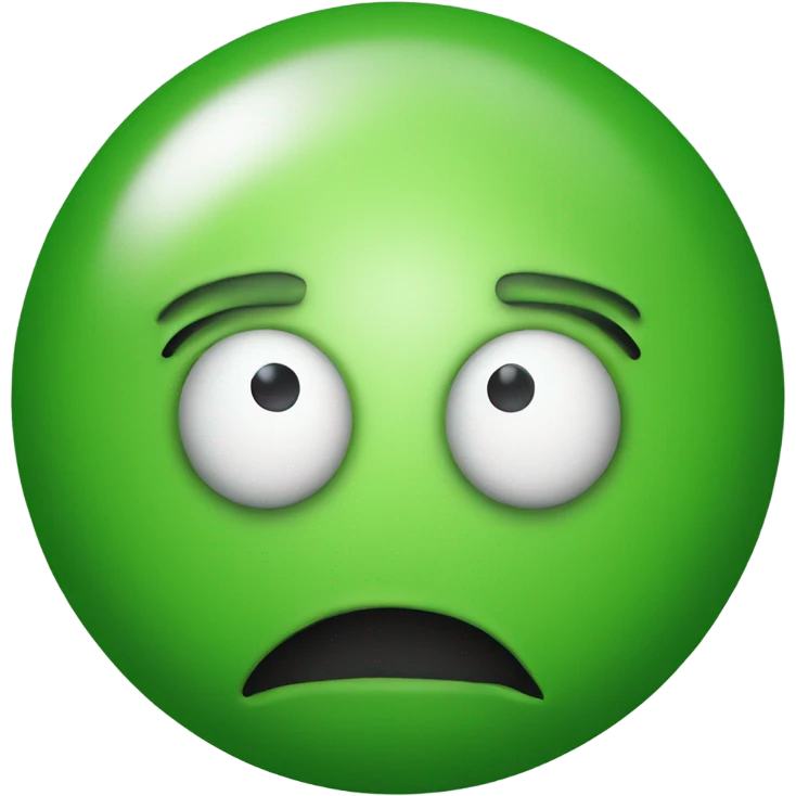 Green rubber bouncy 8 ball emoji