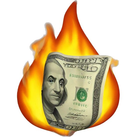 Money to burn emoji