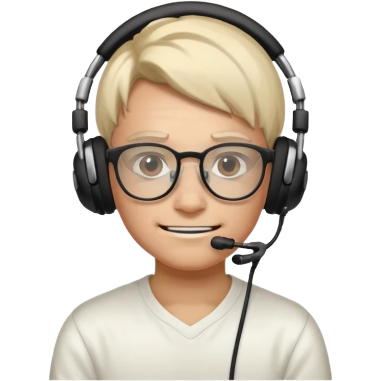 It’s a relaxed selfie of you wearing a glowing gaming headset, glasses, and piercings, lit by red and purple room lights, with a soft, tired-smirk expression.

 emoji