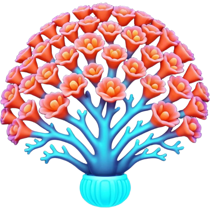Fluorescent coral  emoji
