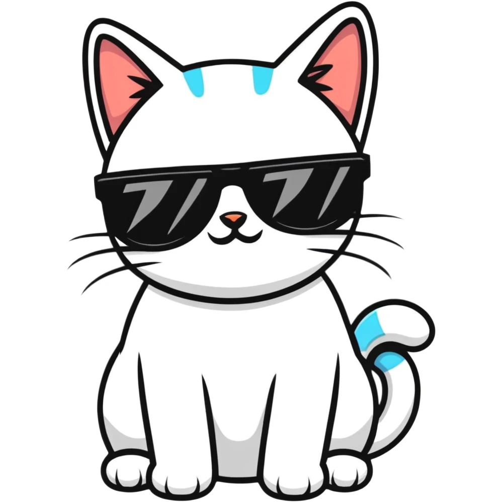 Cat with sunglasses emoji