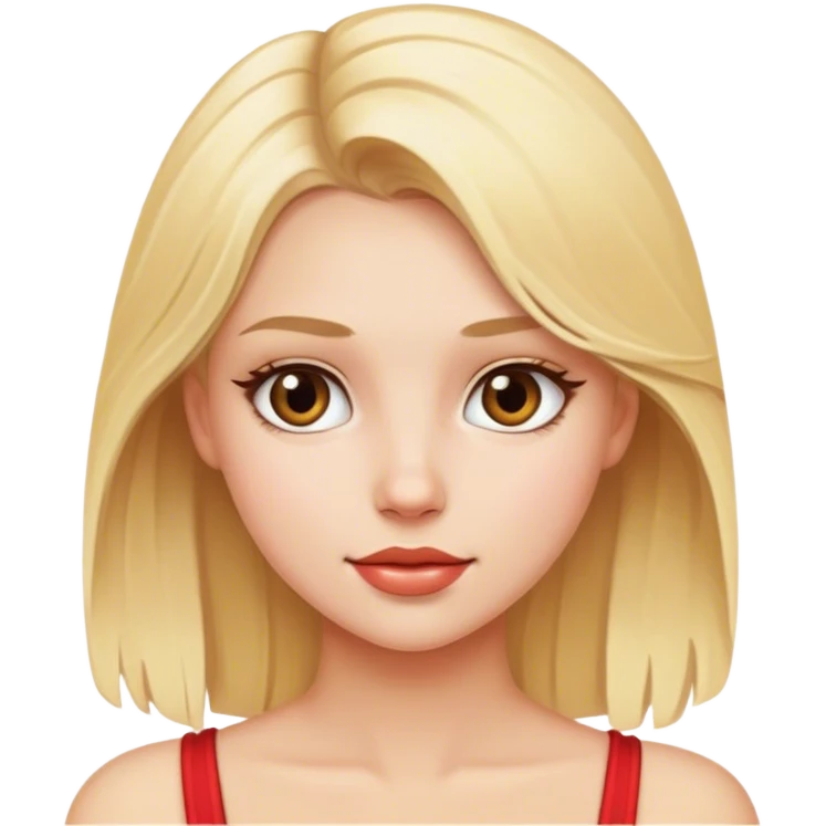 Chica rubia muy linda  emoji