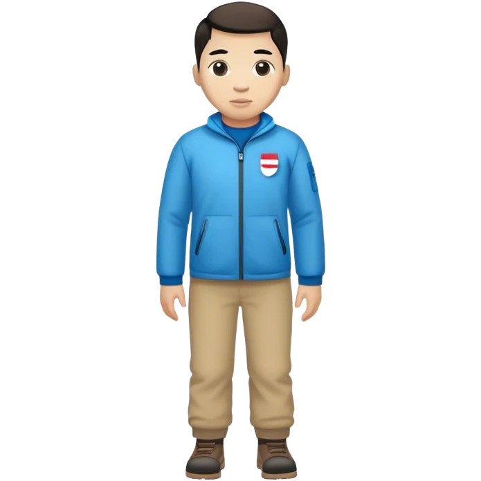 photorealistic greenland citizen standing full length emoji