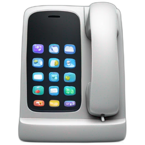3d modern phone emoji