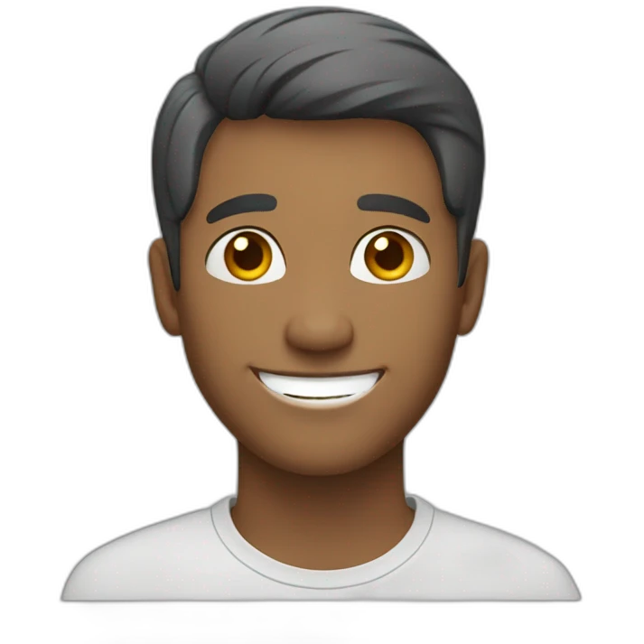 smiling man with short hair emoji