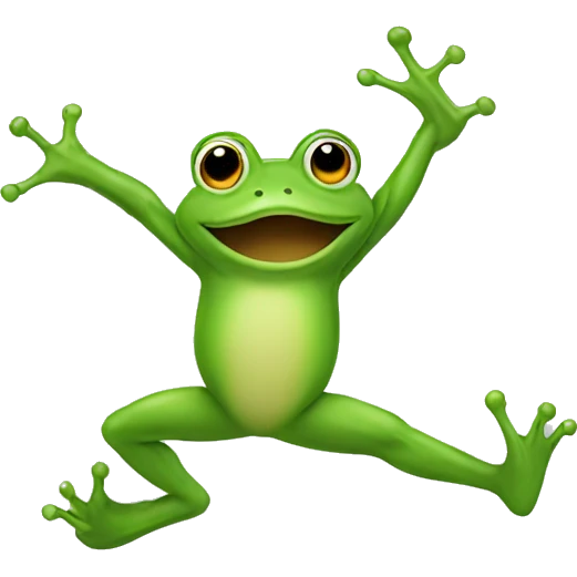 frog doing backflip emoji