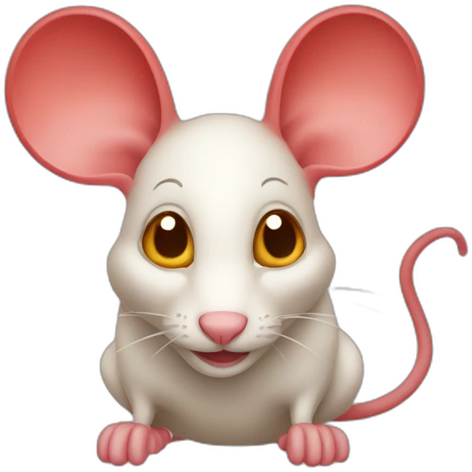 Red-colour-mouse emoji