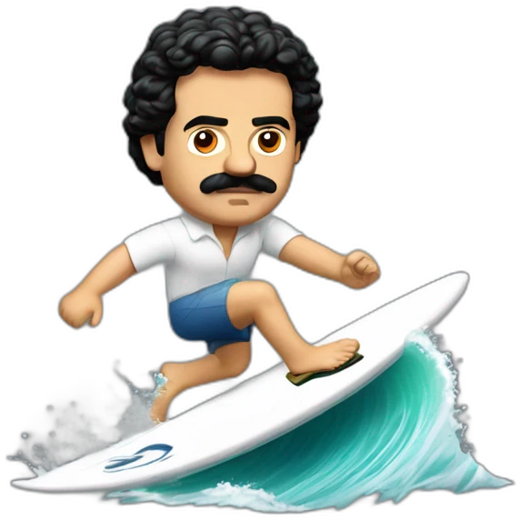 pablo escobar surfing emoji