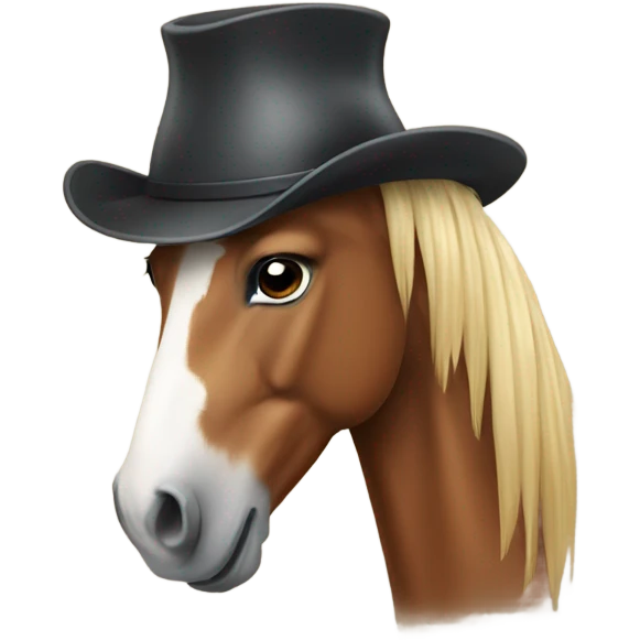 Horse with a hat emoji