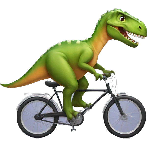Dinosaur on a bike  emoji