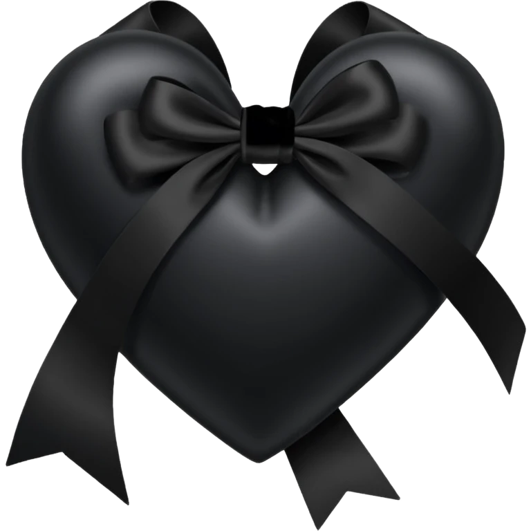 black heart with a ribbon emoji