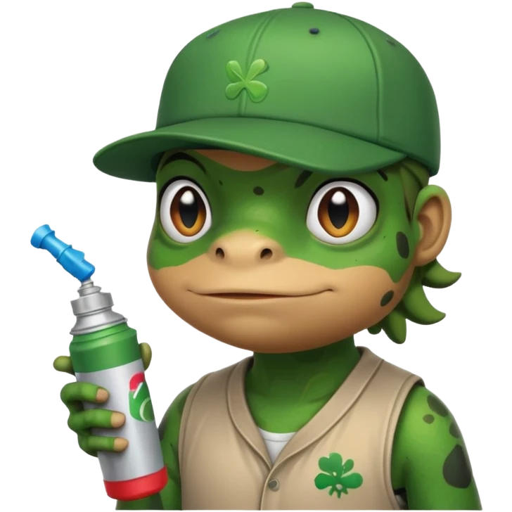 graffiti artist frog emoji