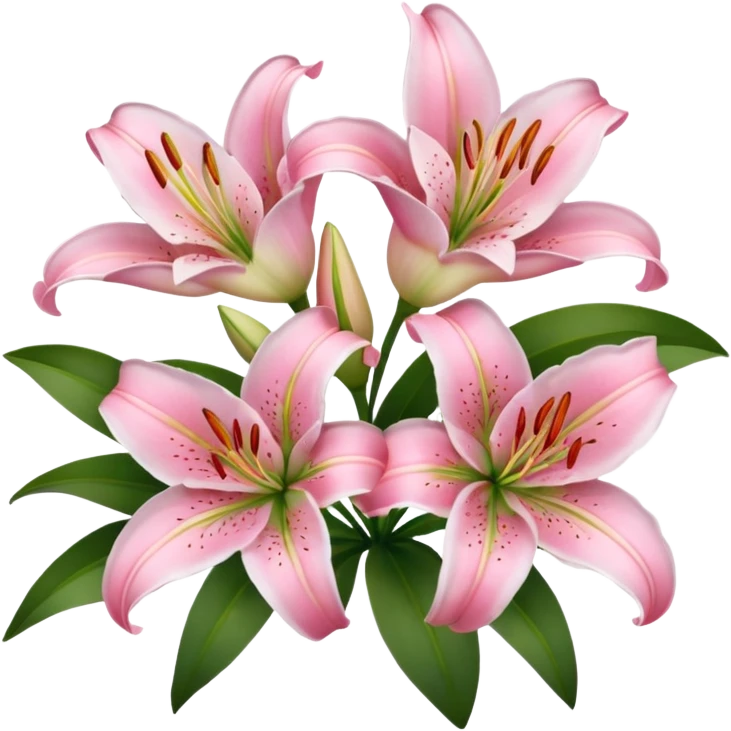 Pink lilies emoji