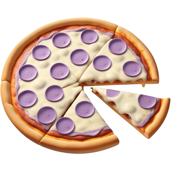 Pale purple pile of pizza emoji