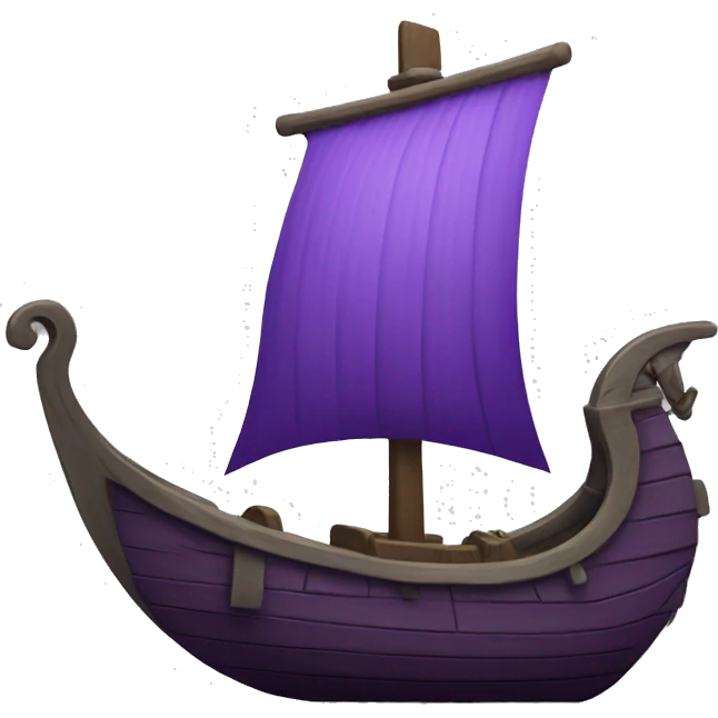 Purple Viking ship emoji