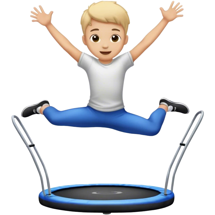 kid jump on trampoline emoji