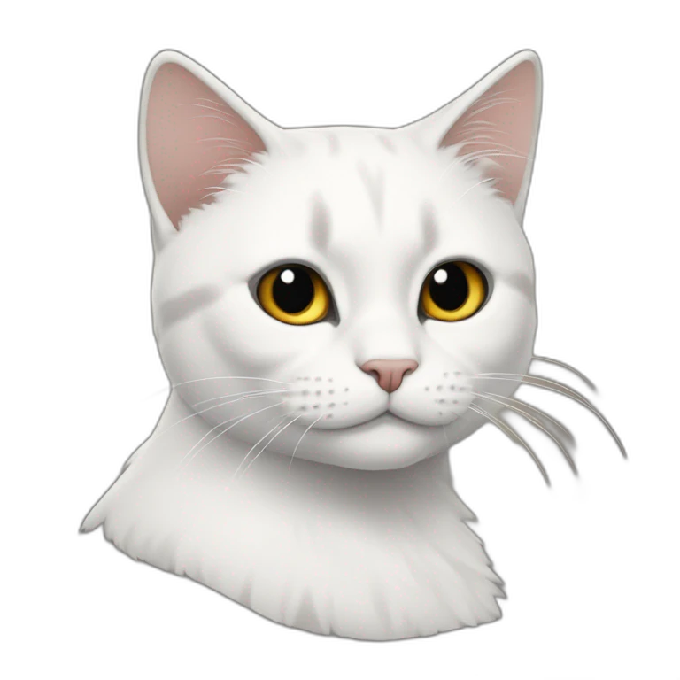 Gato blanco y negro  emoji