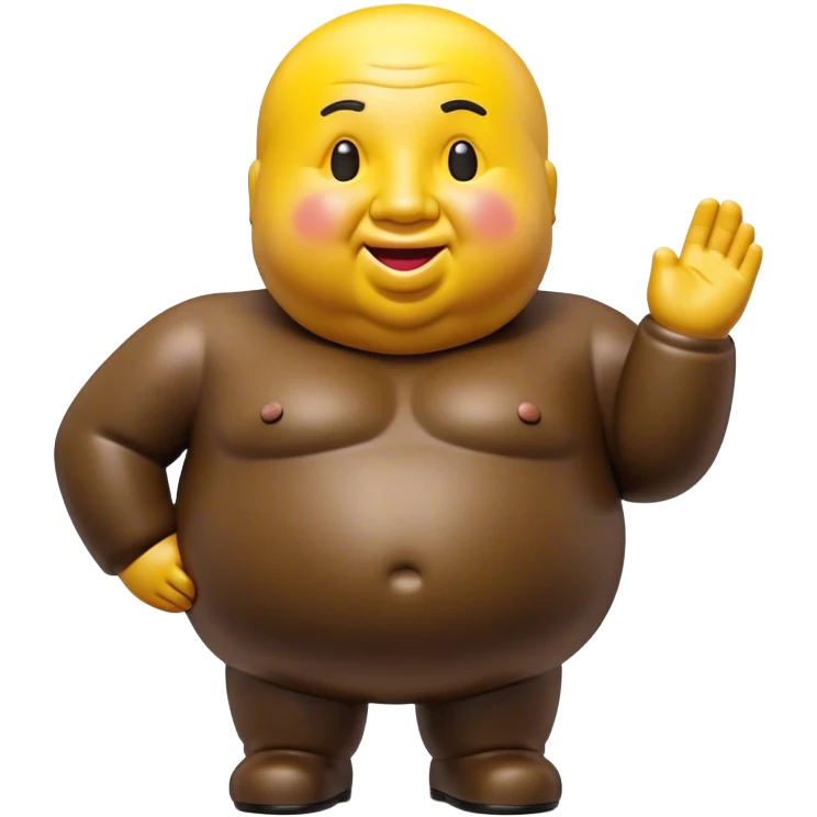 Cinematic Realistic Botero Sculpture Pop Culture Emoji, featuring an exaggerated, whimsical portrayal inspired by the famed sculptor rendered with dynamic textures and vibrant, artistic lighting. emoji