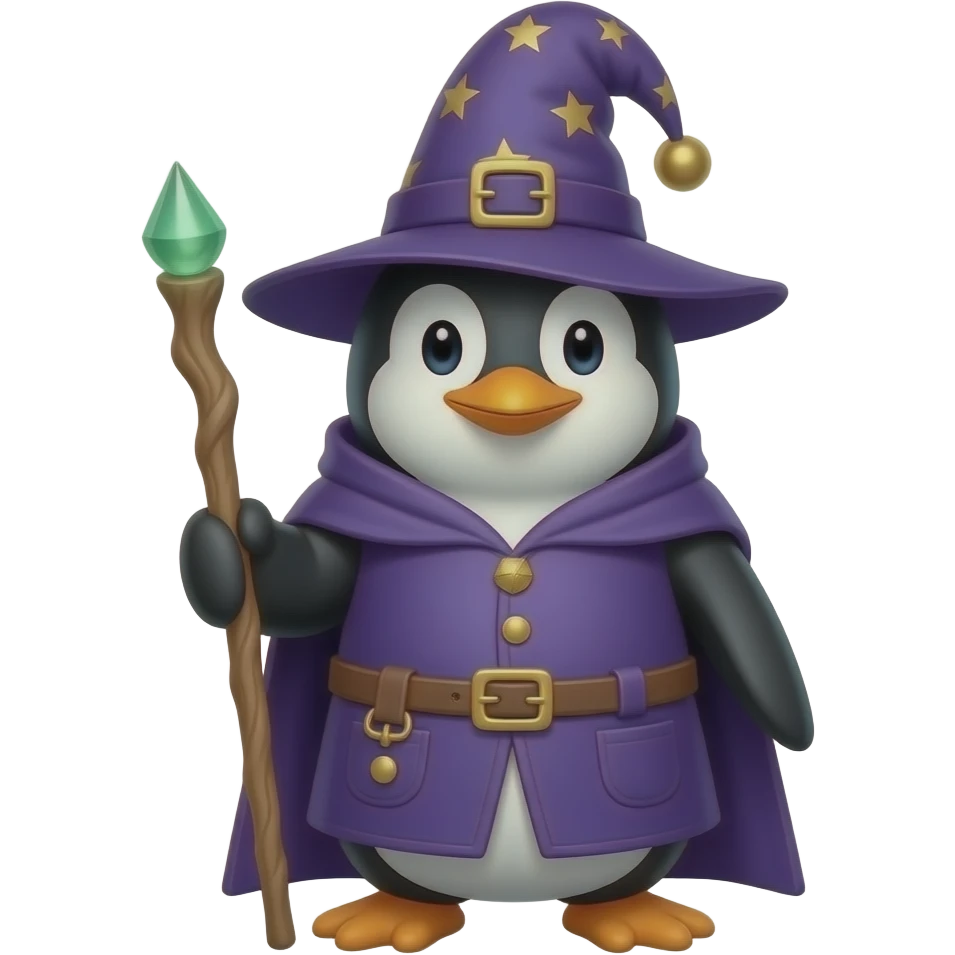 Penguin Wizard emoji