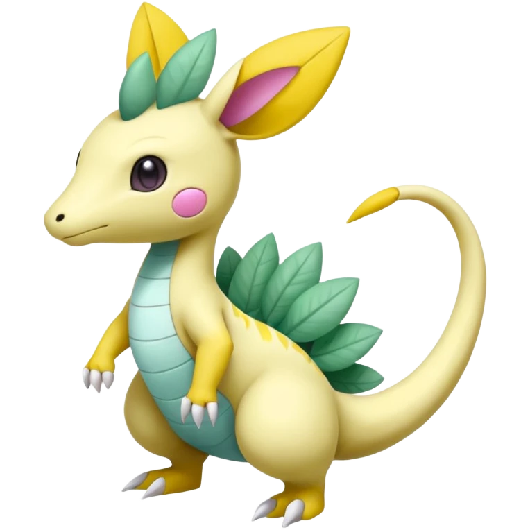 Leavanny-Gallade-Ampharos-Inteleon-Nidoqueen-Fakémon-Pokémon-hybrid-fusion-creature, full body emoji