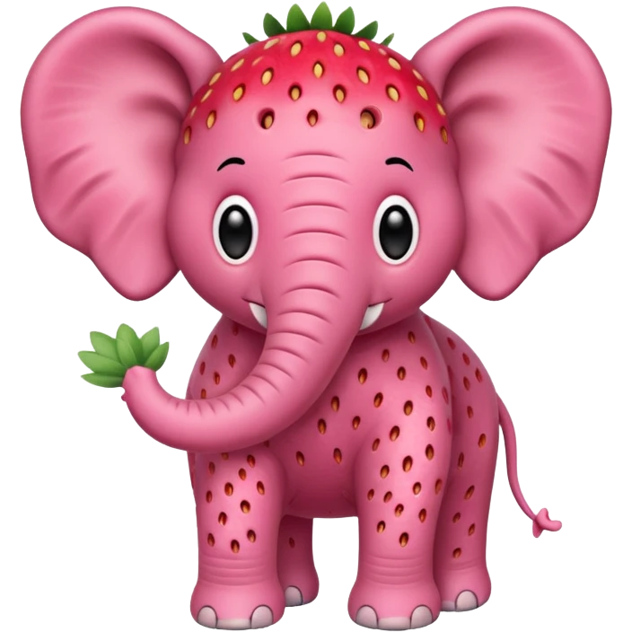 Strawberry elephant emoji