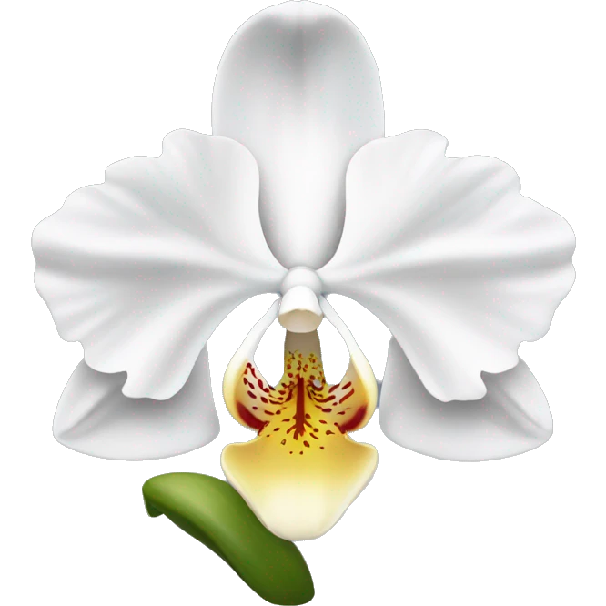 White orchid flower emoji