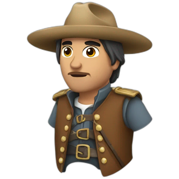 Argentine gaucho with a war helmet emoji