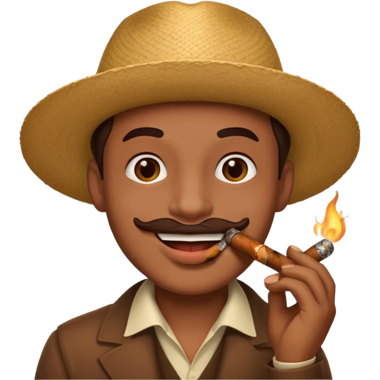 😄con un sigarro en la boca emoji