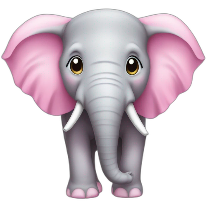 Éléphant pink emoji