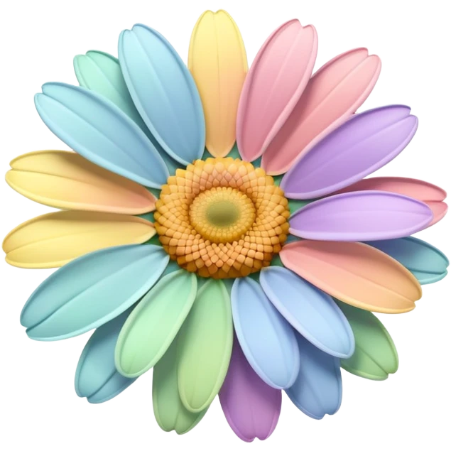 Pastel Rainbow Daisy emoji