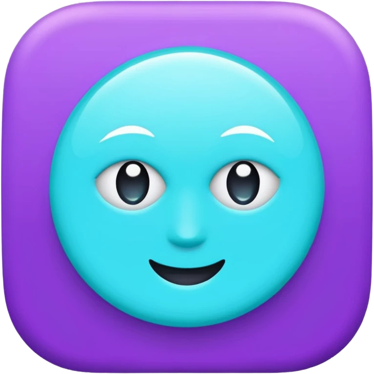 Purple and Cian icon TikTok emoji