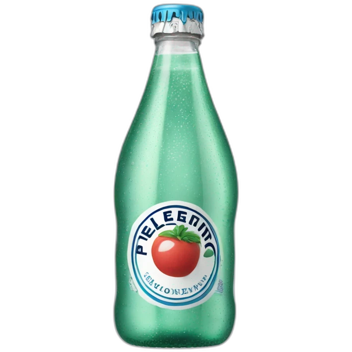 A bottle of pellegrino sparkling water emoji