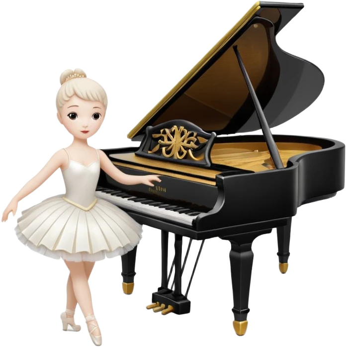 Piano Music Box with Dancer emoji