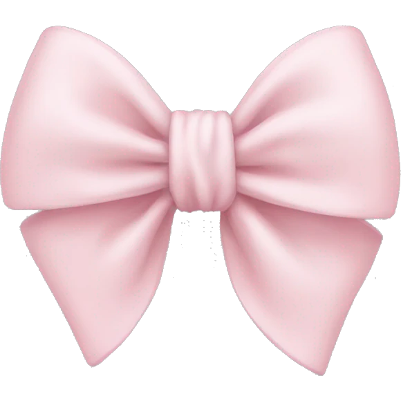Pale Pink bow emoji